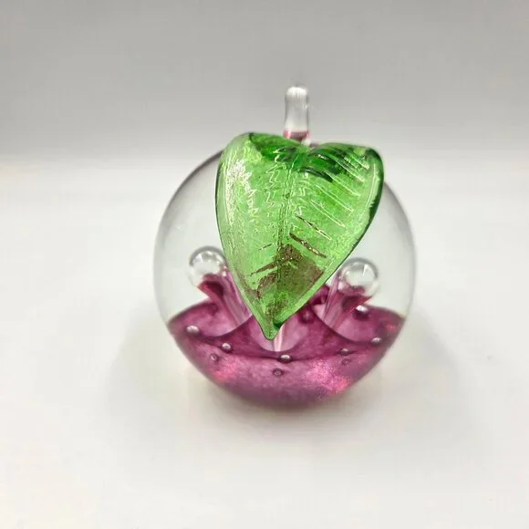 Caithness Glass Windfall Ruby Apple Paperweight Scotland Teacher Nature Decor - Picture 5 of 14